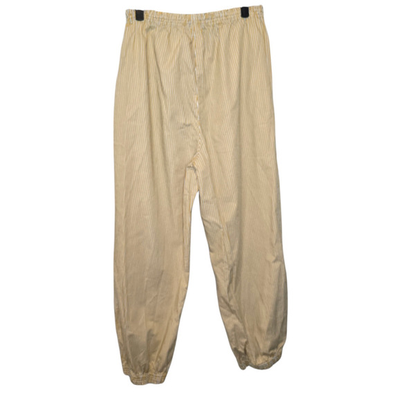 Tory Burch YELLOW Buddy striped pants joggers medium 8 - Picture 2 of 8